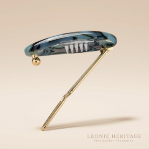 Petite barrette cheveux fermoir tige boule