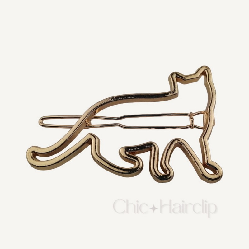 Petite barrette chat pour cheveux fins Miou