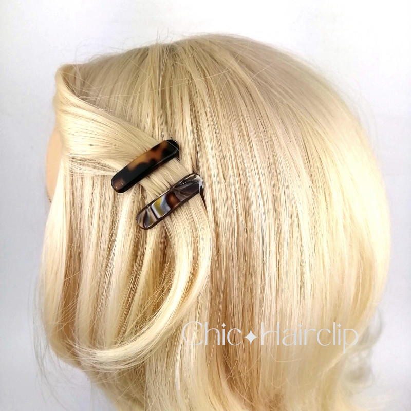 Barrette cheveux fins tige boule Élégance miniature, qualité française