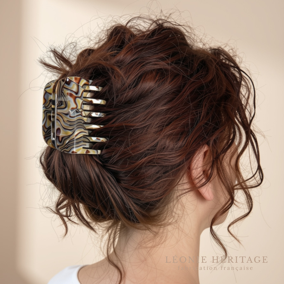 Pince cheveux double rangé de dents