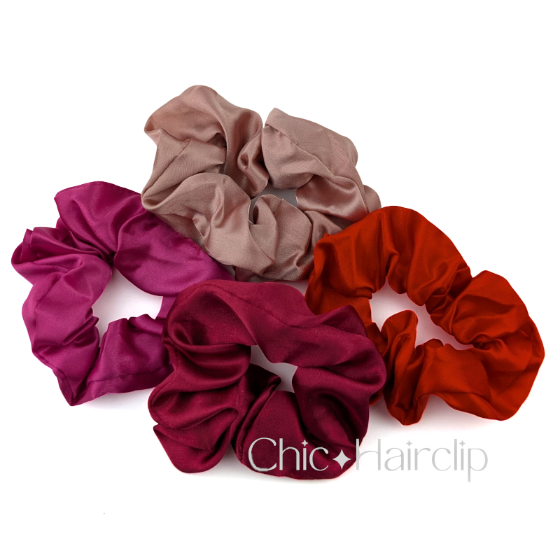 Chouchous élastiques cheveux couleur au choix vendus par lot de 4
