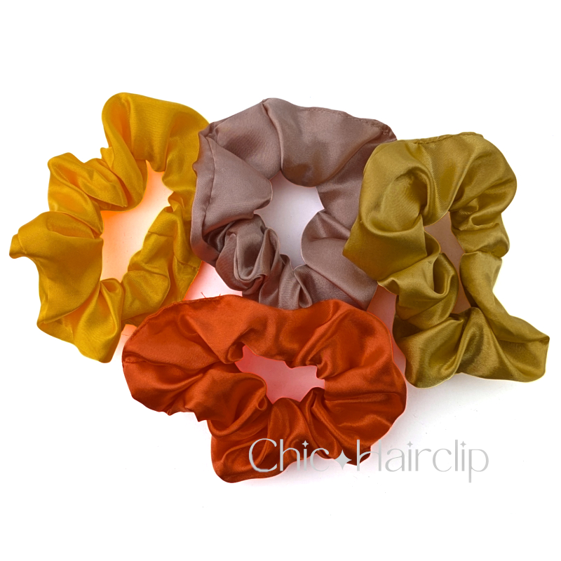 Chouchous élastiques cheveux couleur au choix vendus par lot de 4