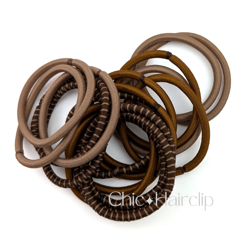 Lot de 18 Chouchous élastiques pour cheveux sans métal