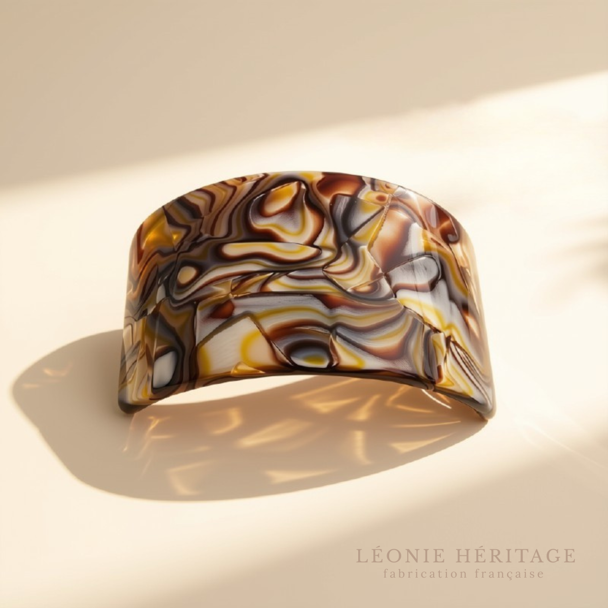 Barrette cheveux femme avec fermoir bombé