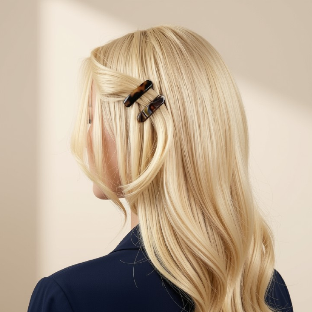 Mini barrette cheveux fins fermoir tige boule
