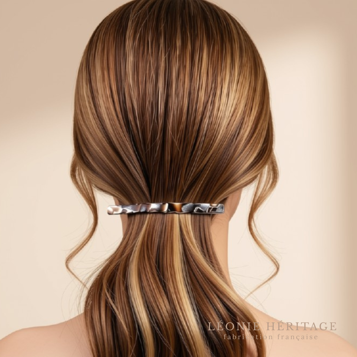 Barrette fine et longue cheveux fins